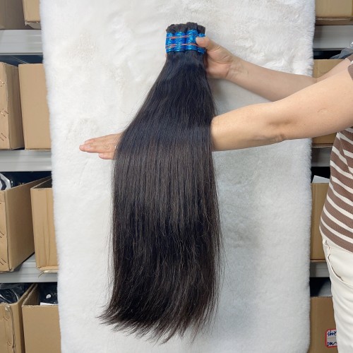Wholesale Raw Hair Bulk Straight Human Hair Bulk Extension for Braiding 1kg | Human Hair Wig | Lace Front